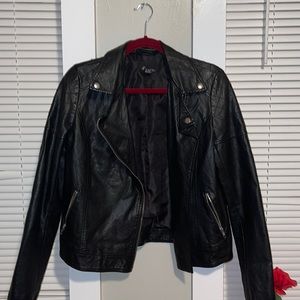 Vintage black leather jacket from F21